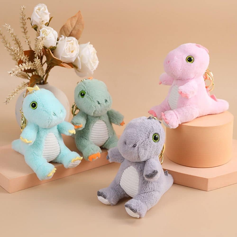 Mini Dino Shape Soft-Toy Keychains. - TinyBo