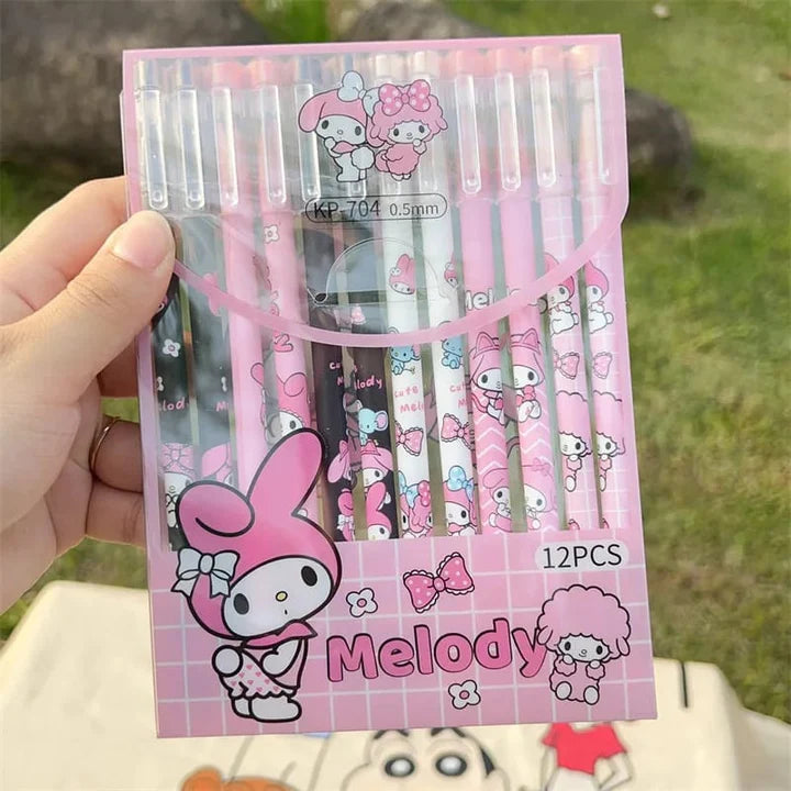 Kuromi Theme  Erasable Pen Set.