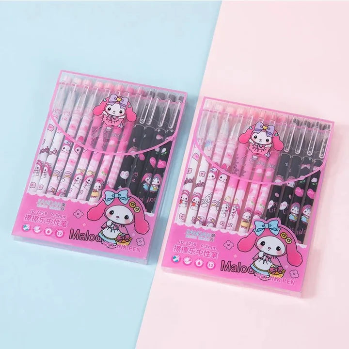 Kuromi Theme  Erasable Pen Set.