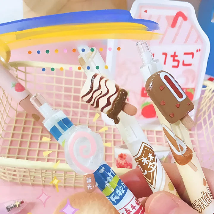 Ice-Cream Theme Erasable Mechanical Pen.