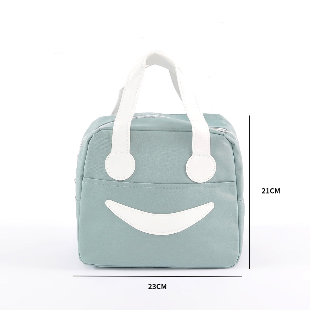 Stylish and elegant smiley lunch bag .