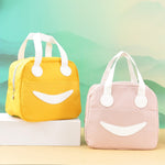 Load image into Gallery viewer, Stylish and elegant smiley lunch bag .
