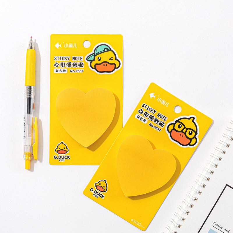 G-Duck Heart Shape  Sticky  Note-Pad.