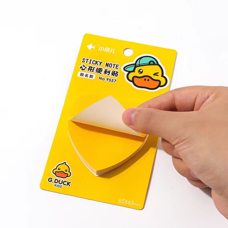 G-Duck Heart Shape  Sticky  Note-Pad.