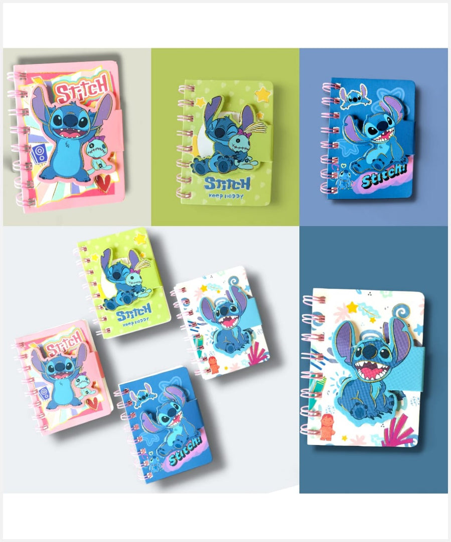 Fancy Spiral Diary Lilo & Stitch With Flap