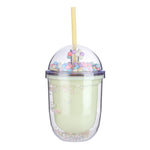 Load image into Gallery viewer, Rainbow Confetti Sipper Bottle With Straw
