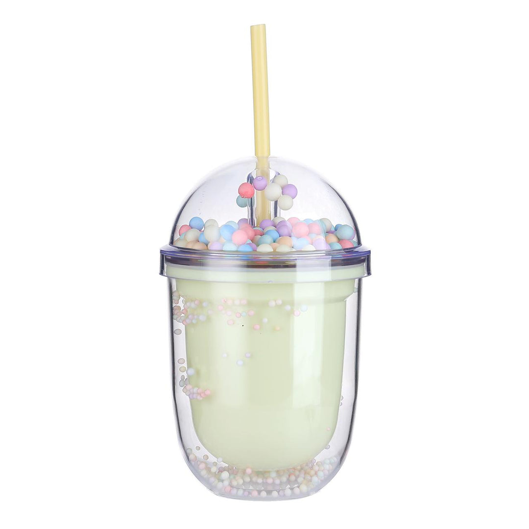 Rainbow Confetti Sipper Bottle With Straw