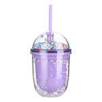 Load image into Gallery viewer, Rainbow Confetti Sipper Bottle With Straw
