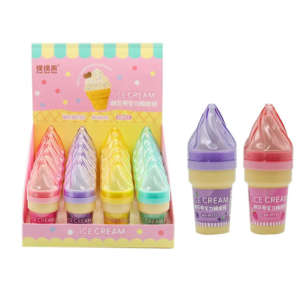 2 in 1 sharpener and eraser, cute erasers, toy erasers