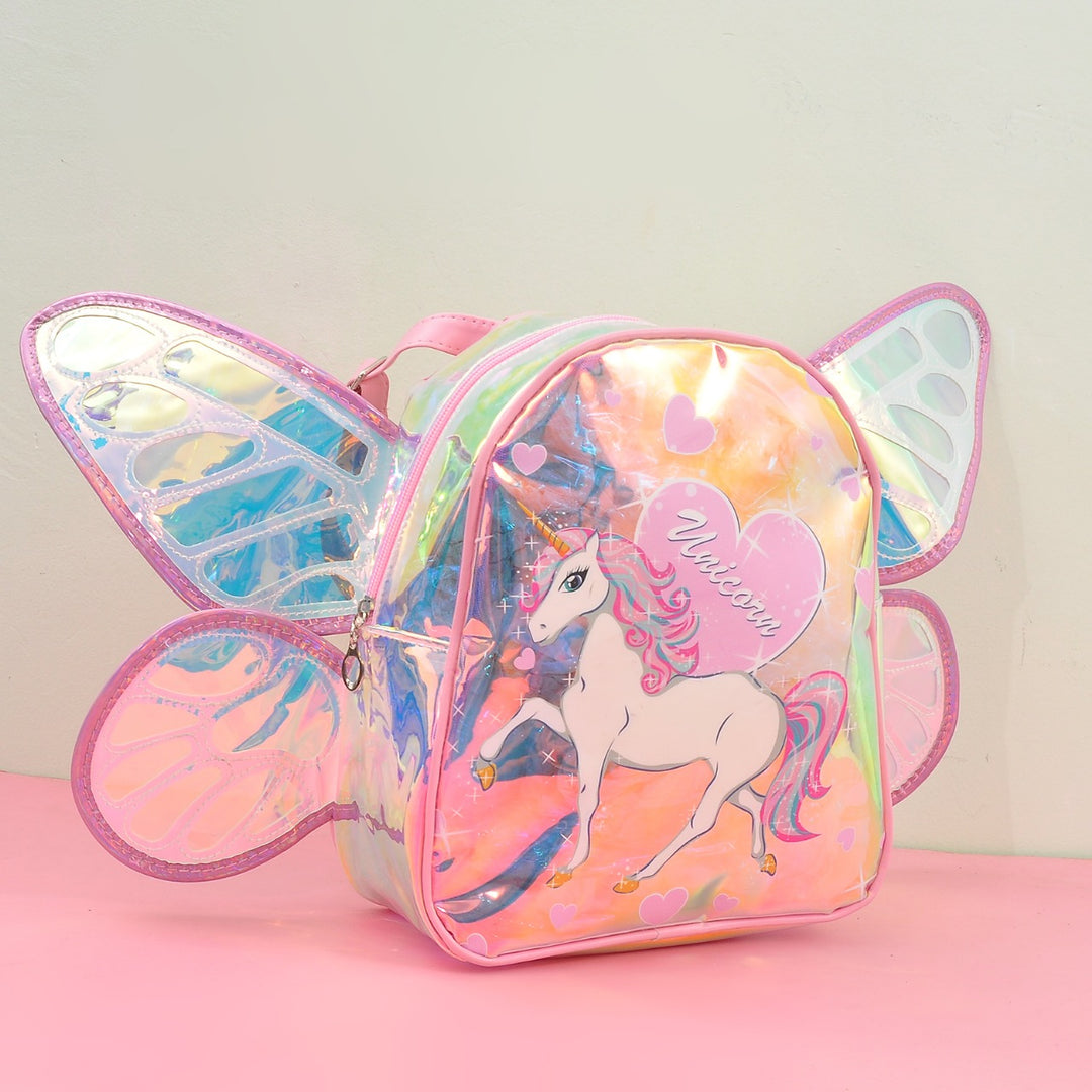 Magical Unicorn Backpack with Fairy Wings – Kawaii Kids School Bag for Girls