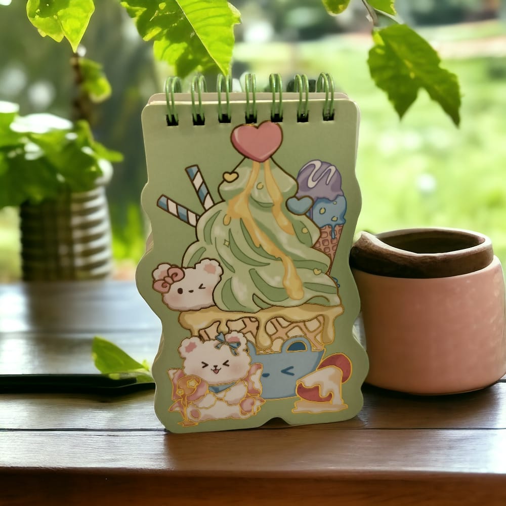 Dessert Theme Spiral Mini Notepad