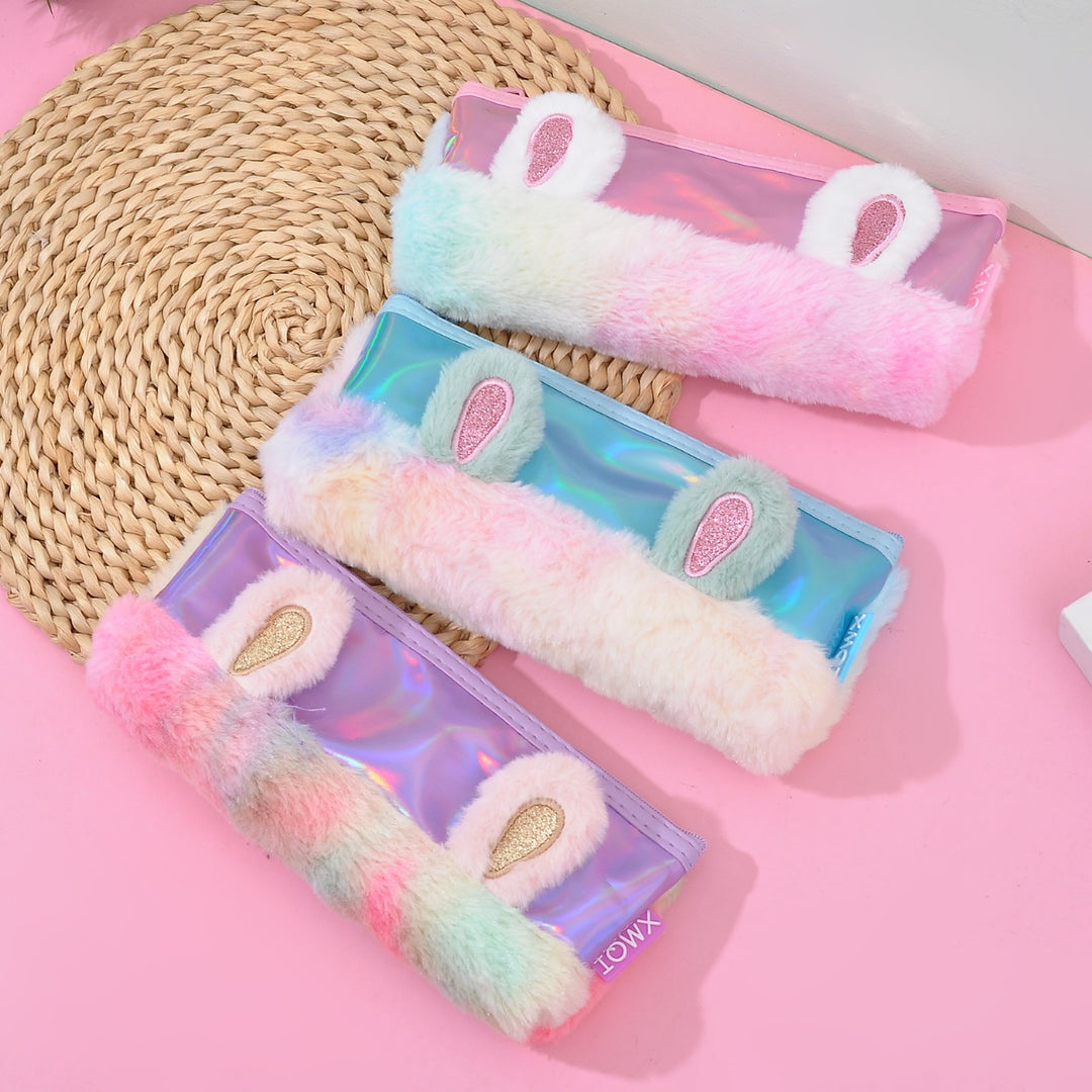 Bunny Ear Holographic Fur Pouches