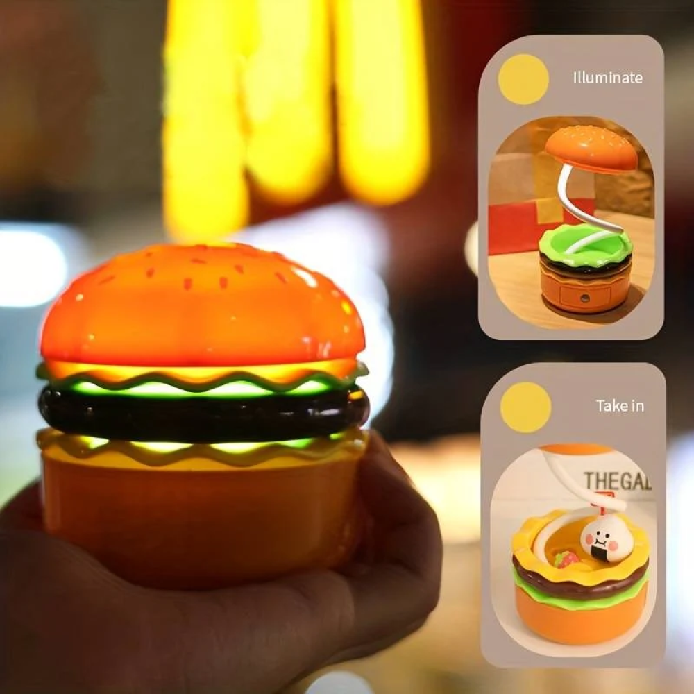 Burger shaped lamp.