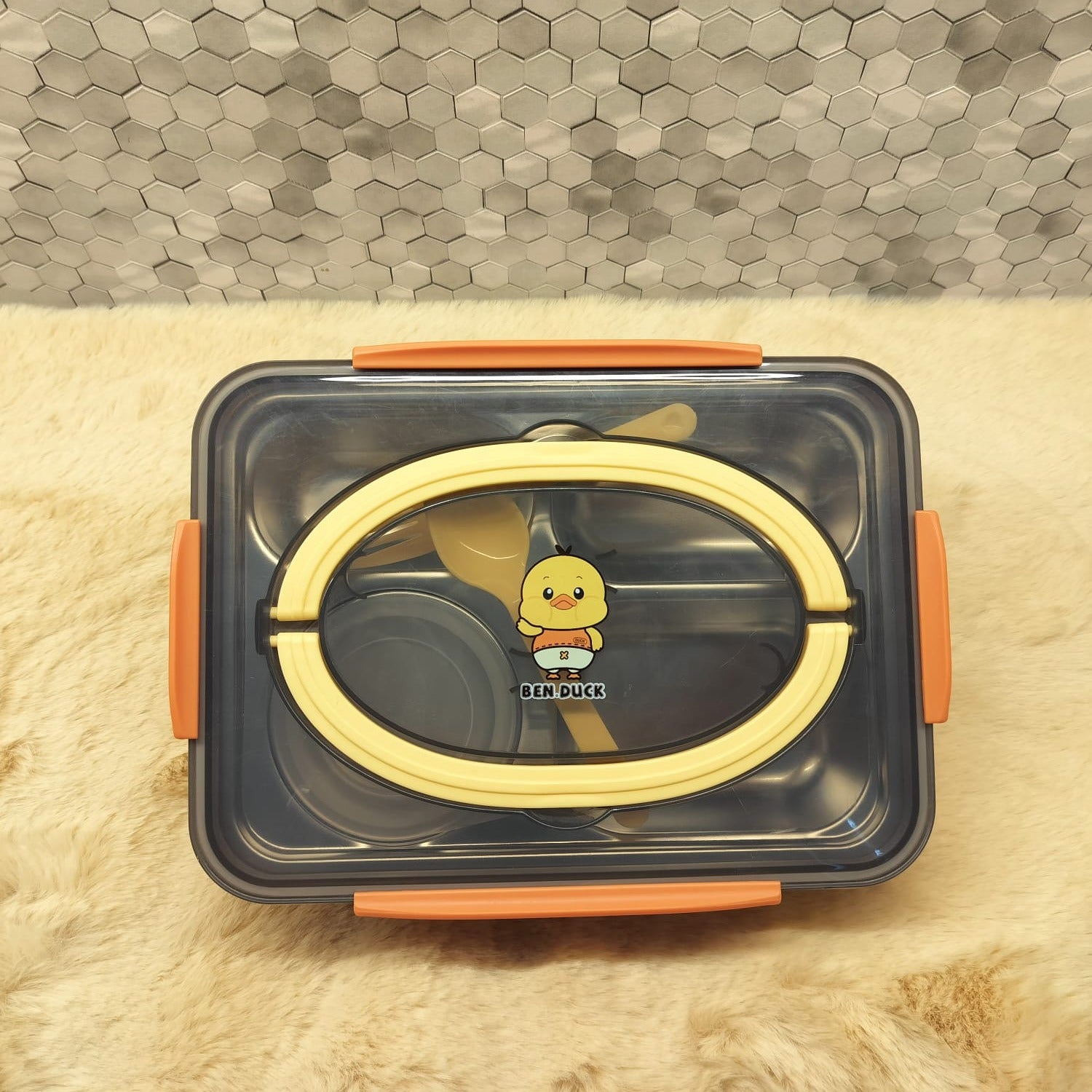 Duck Theme Stainless Steel Lunch Box. - TinyBo