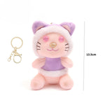 Load image into Gallery viewer, Cat With Hat Plush Keychain. - TinyBo
