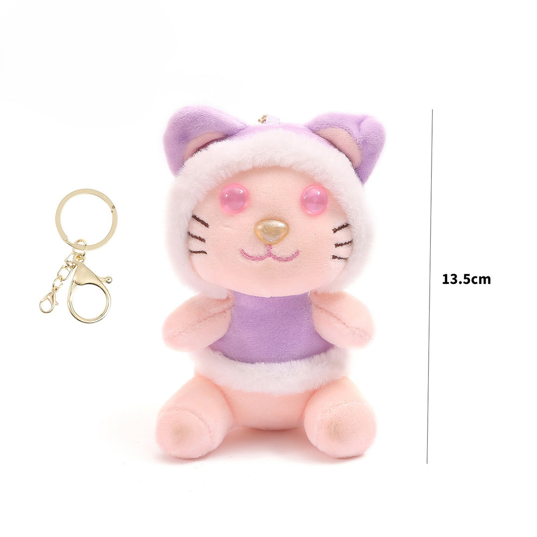 Cat With Hat Plush Keychain. - TinyBo