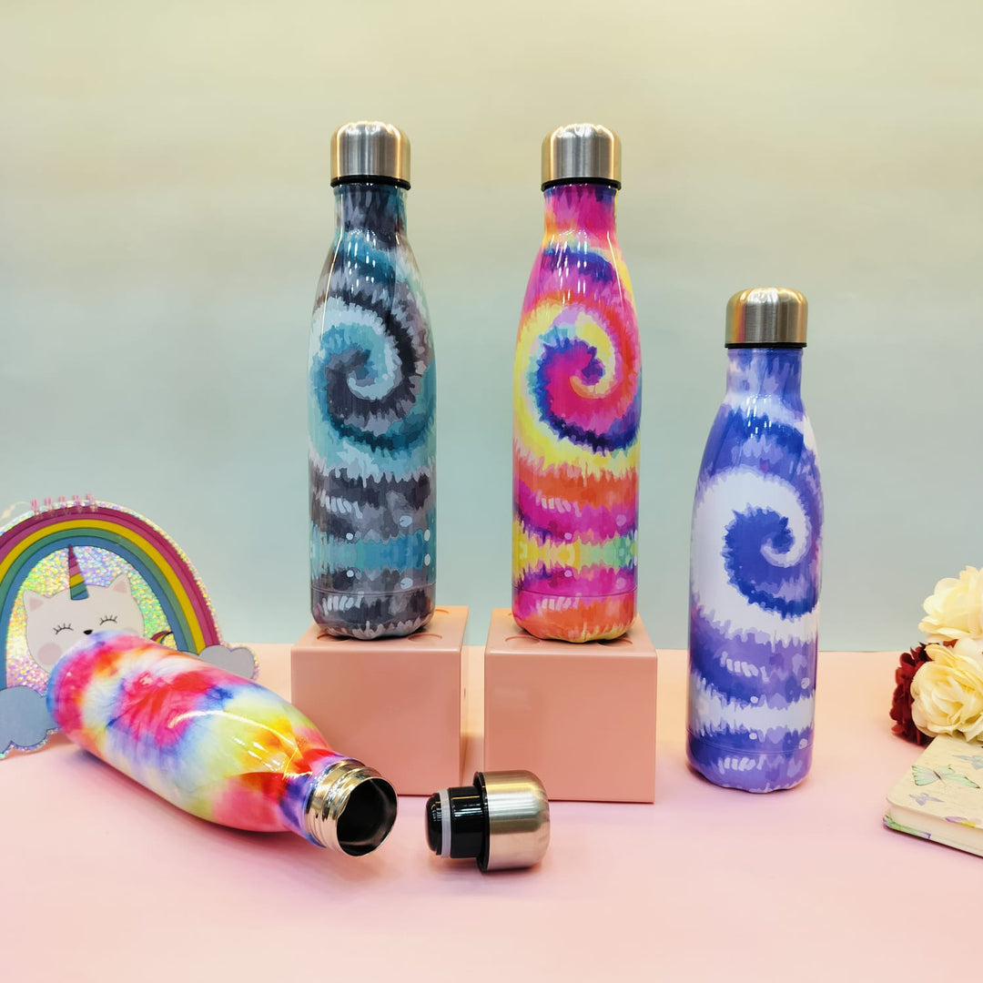 Tie dye steel water bottle.(500ml) - TinyBo