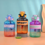 Load image into Gallery viewer, 1.1L Sports Water Bottle – Leak-Proof Gym Jug with Straw &amp; Carry Strap
