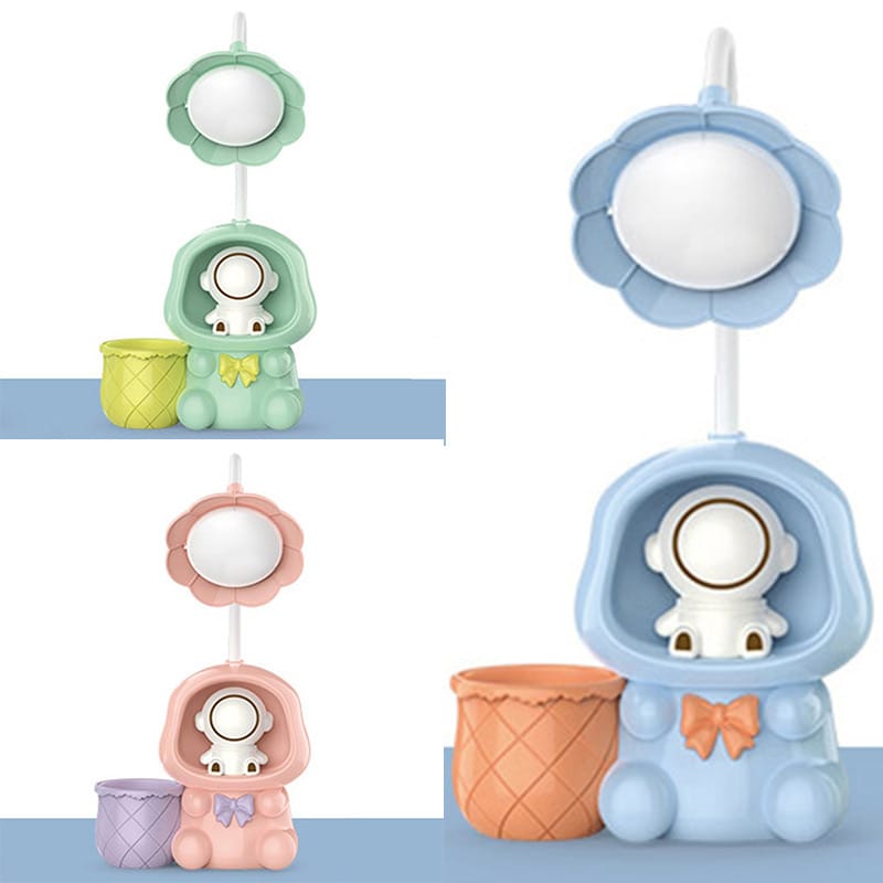 Cute Astronaut LED Desk Lamp with Pen Holder