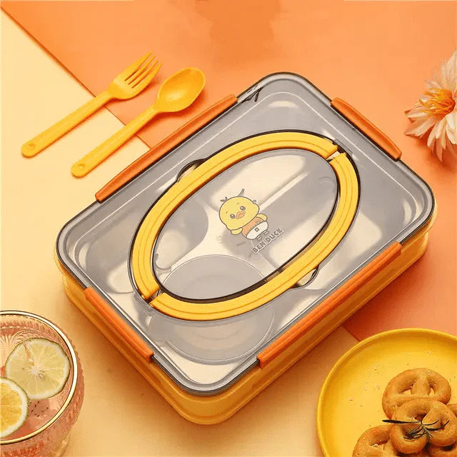 Duck Theme Stainless Steel Lunch Box. - TinyBo