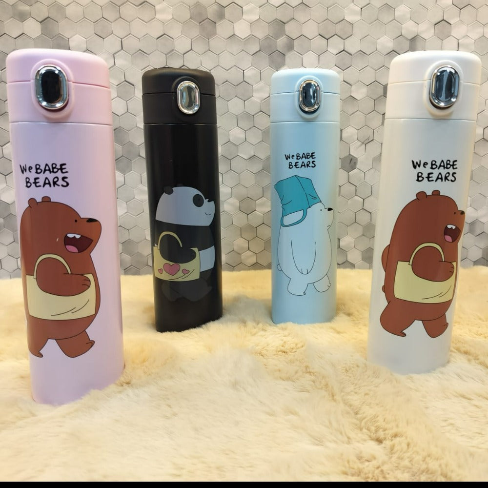 Stylish Panda On The Way Steel-Water Bottle.(500mL)