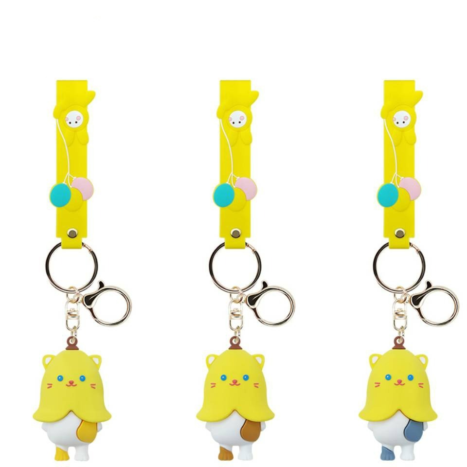 Banana Theme with Cat Keychain . - TinyBo