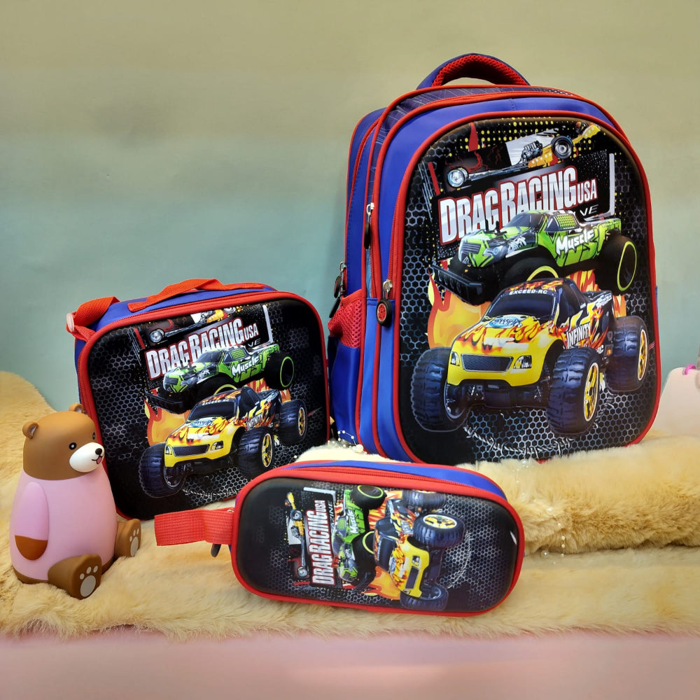 3-in-1 3D Emboss Print Cartoon Design Backpacks. - TinyBo