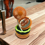 Load image into Gallery viewer, Burger Shape 2 in 1 Mini Fan And Mini Mirror.
