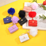 Load image into Gallery viewer, Pom Pom Mini Coin Pouch Keychain for Girls &amp; Kids
