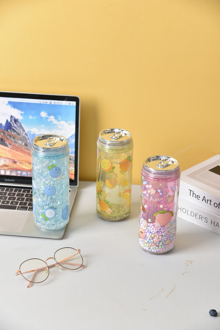 Fruit-Printed Can-Shaped Bottle (360ml)