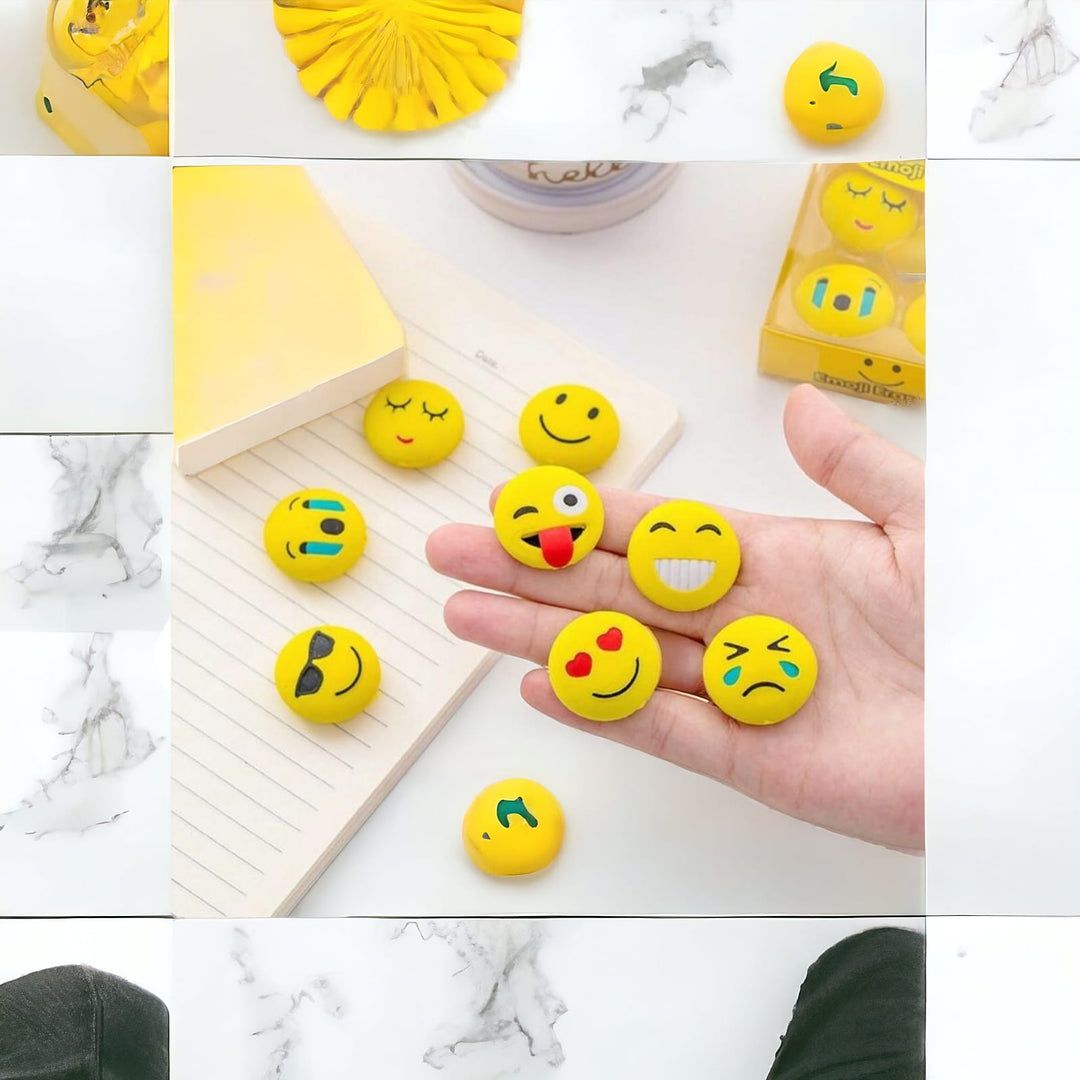 Emoji Theme Eraser Set.