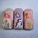 Load image into Gallery viewer, My Pony-Themed Pencil Pouch with Keychain
