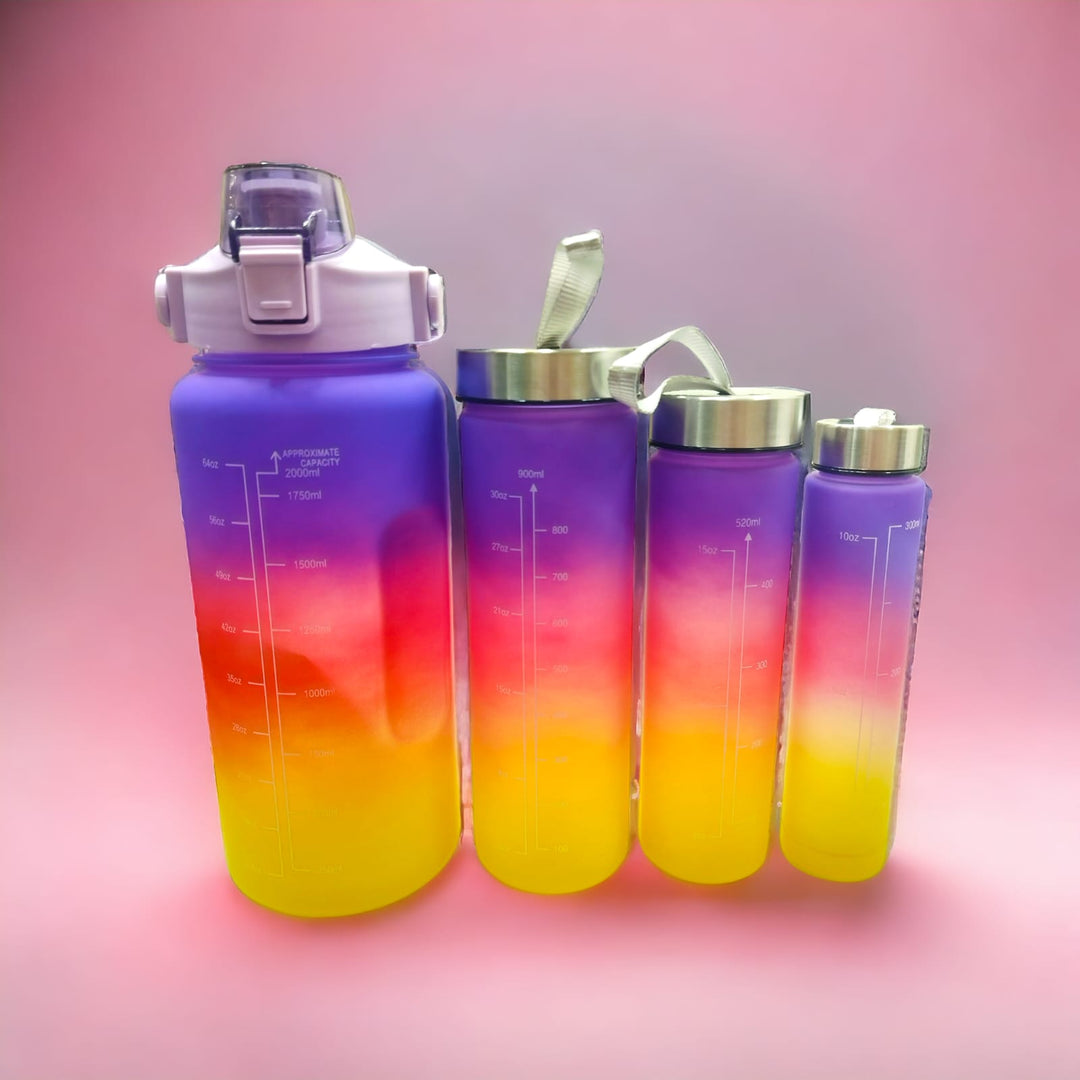 4 in 1 Water Bottle Set (2l, 900ml, 520ml & 300ml).