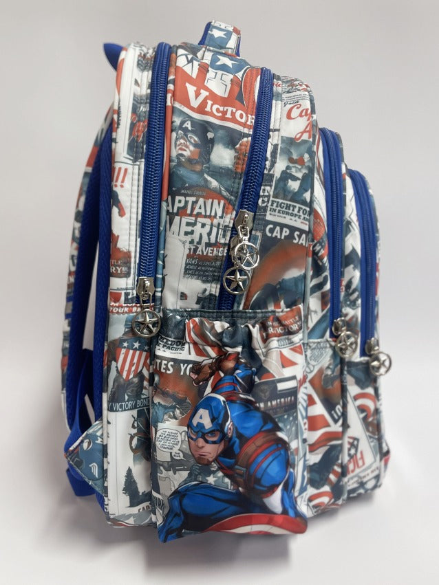 Kids Cartoon School Backpack with 4 Zipper Compartments (17 inch)