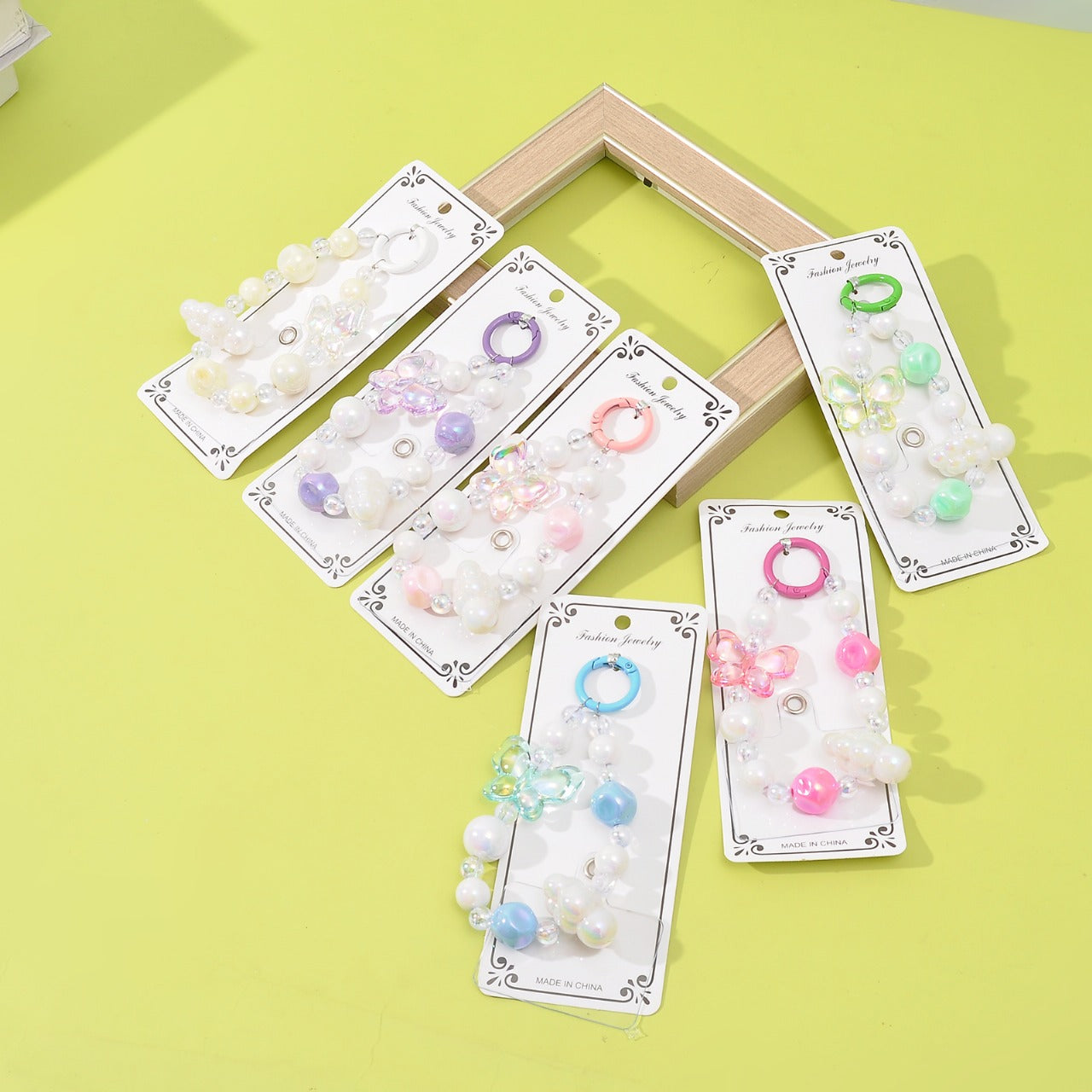 Cute Butterfly and Pearl Keychain for Phones