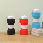Load image into Gallery viewer, Foldable BPA-free water bottles with flip caps and metal clips
