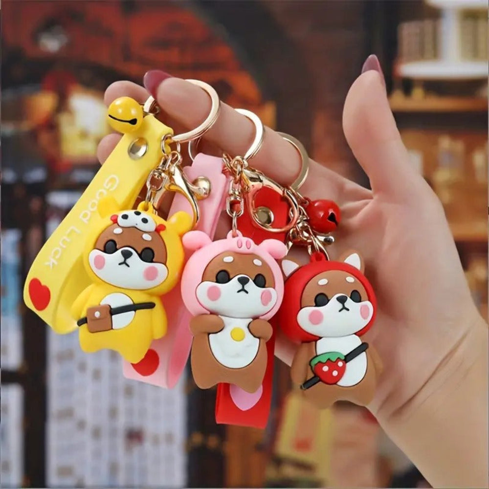 Adorable bear keychain gift set for bags and keys-TinyBo