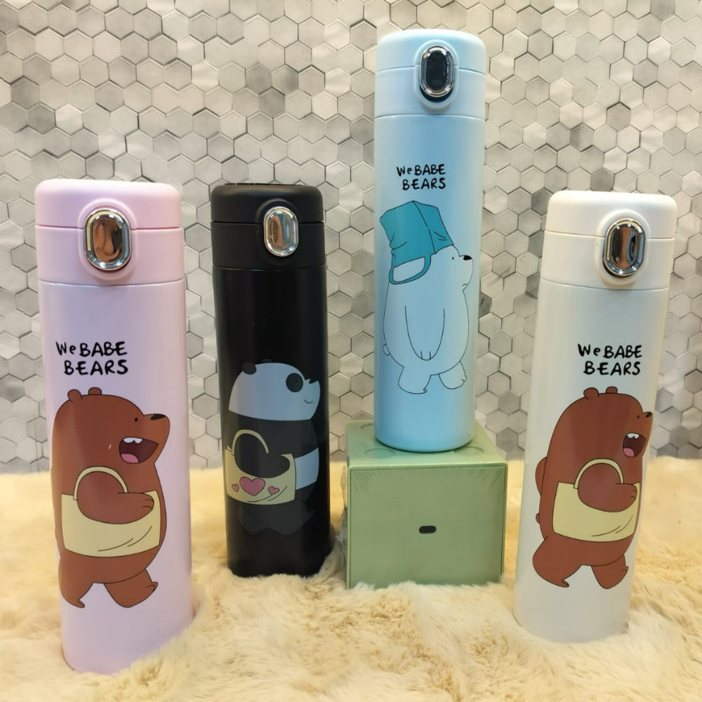 Stylish Panda On The Way Steel-Water Bottle.(500mL)