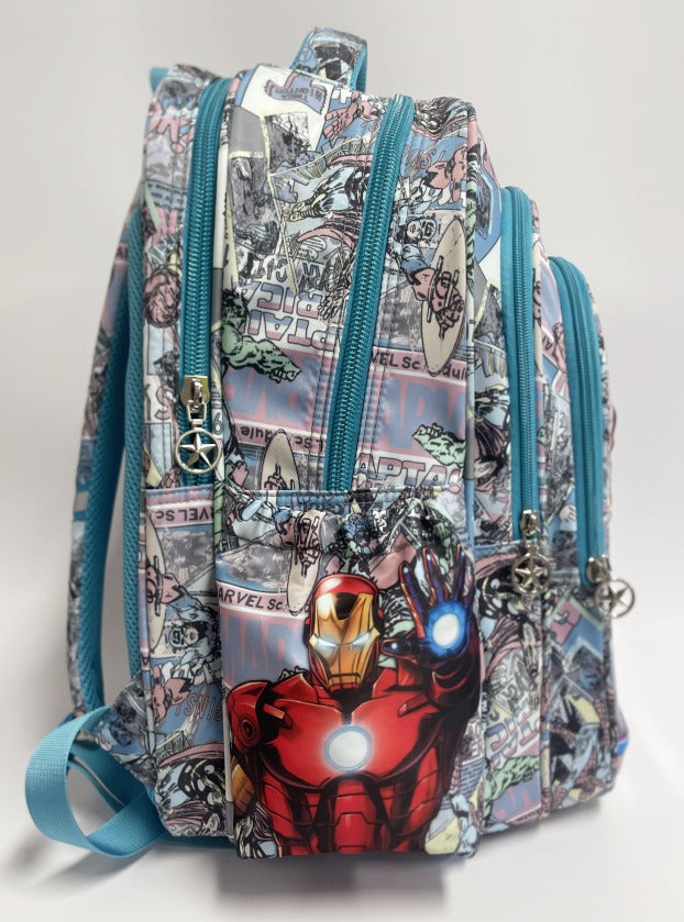 Kids Cartoon School Backpack with 4 Zipper Compartments (17 inch)