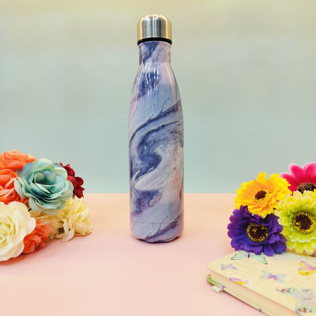 Marble Print Steel Water Bottle  500ML