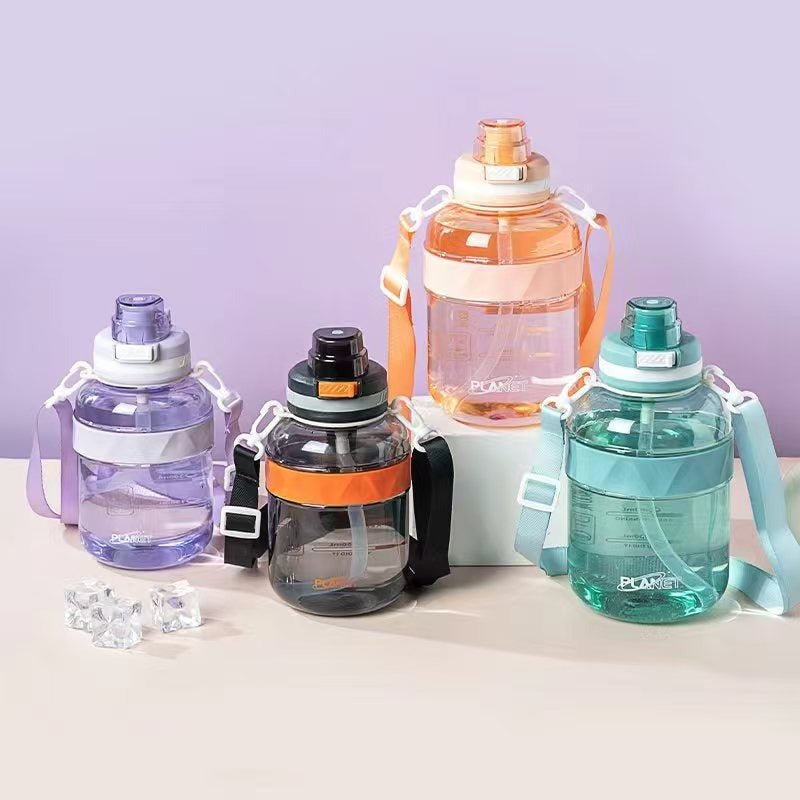 Motivational Hydration Tumbler with Adjustable Strap (1500 ml)