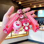 Load image into Gallery viewer, Stylish Strawberry Bear Keychain .
