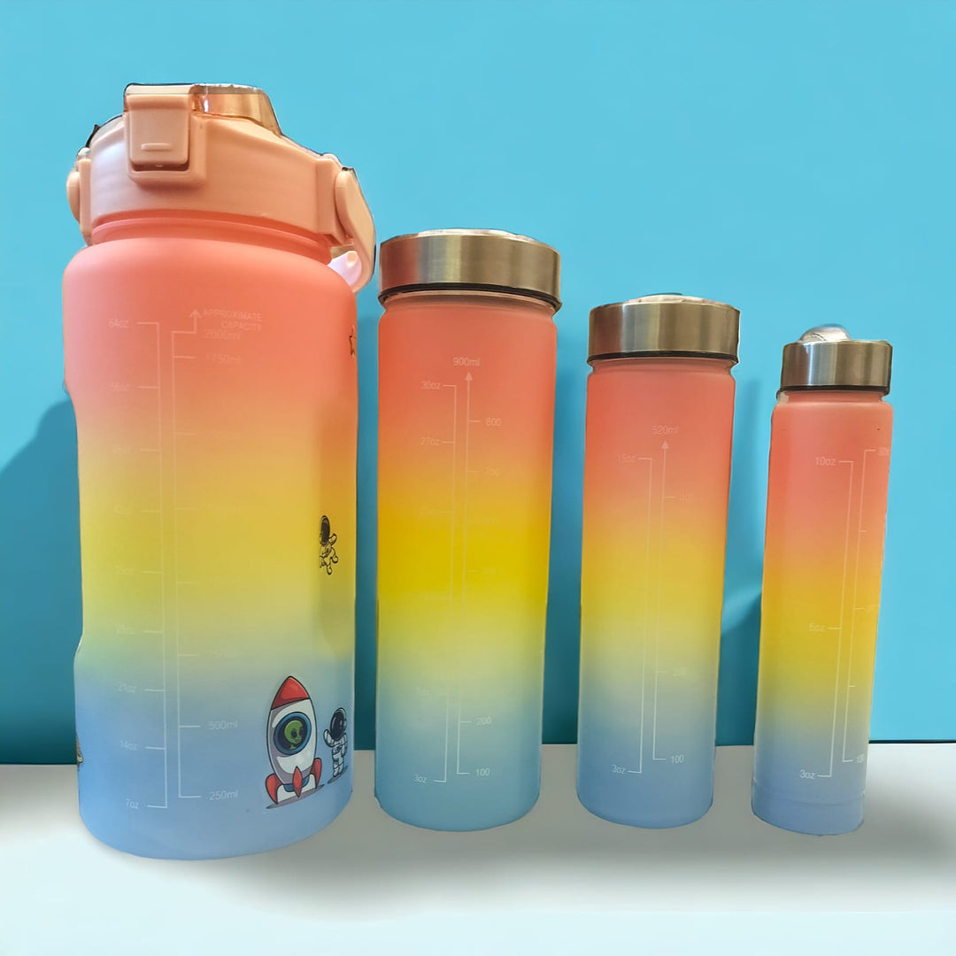 4 in 1 Water Bottle Set (2l, 900ml, 520ml & 300ml).