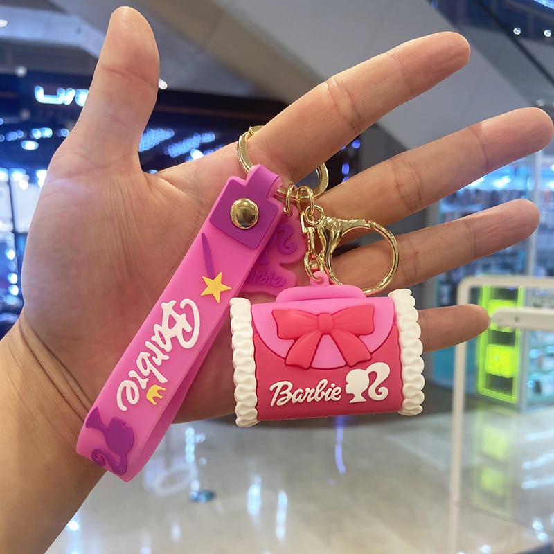 Cute Barbie Girl Keychain – Kawaii Cartoon Bag Charm for Girls