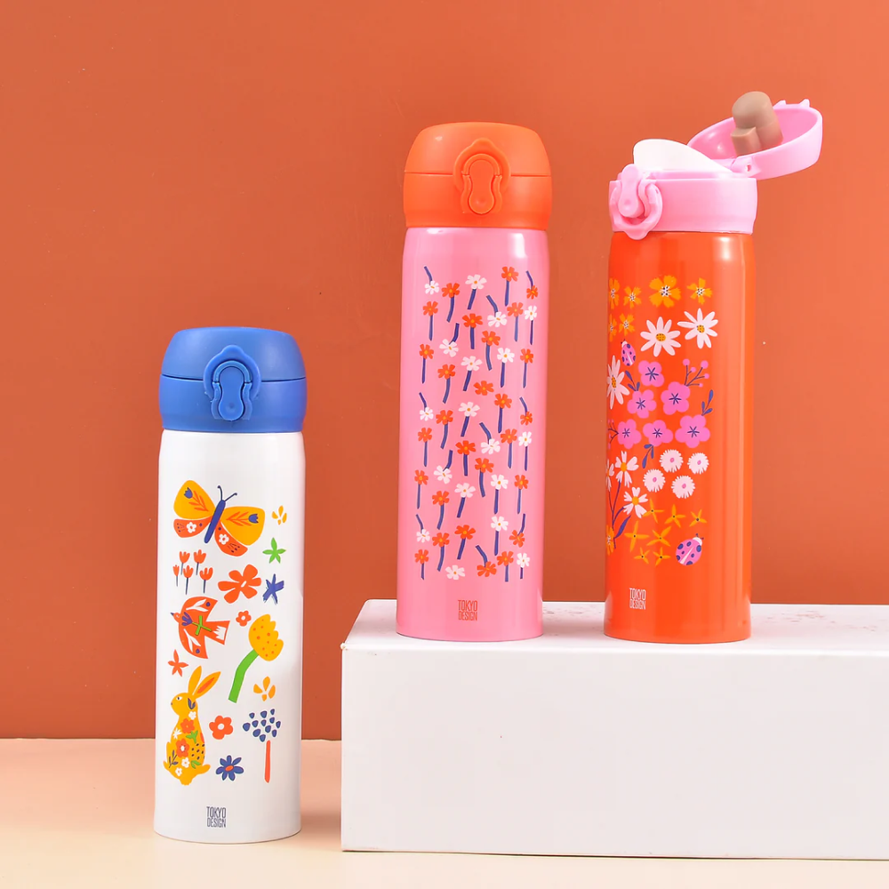 Floral Stainless Steel Water Bottle(500mL)