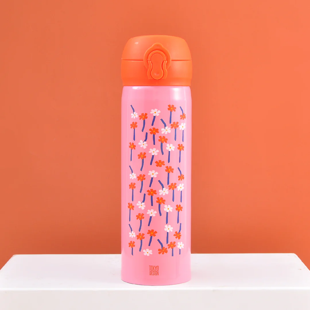 Floral Stainless Steel Water Bottle(500mL)