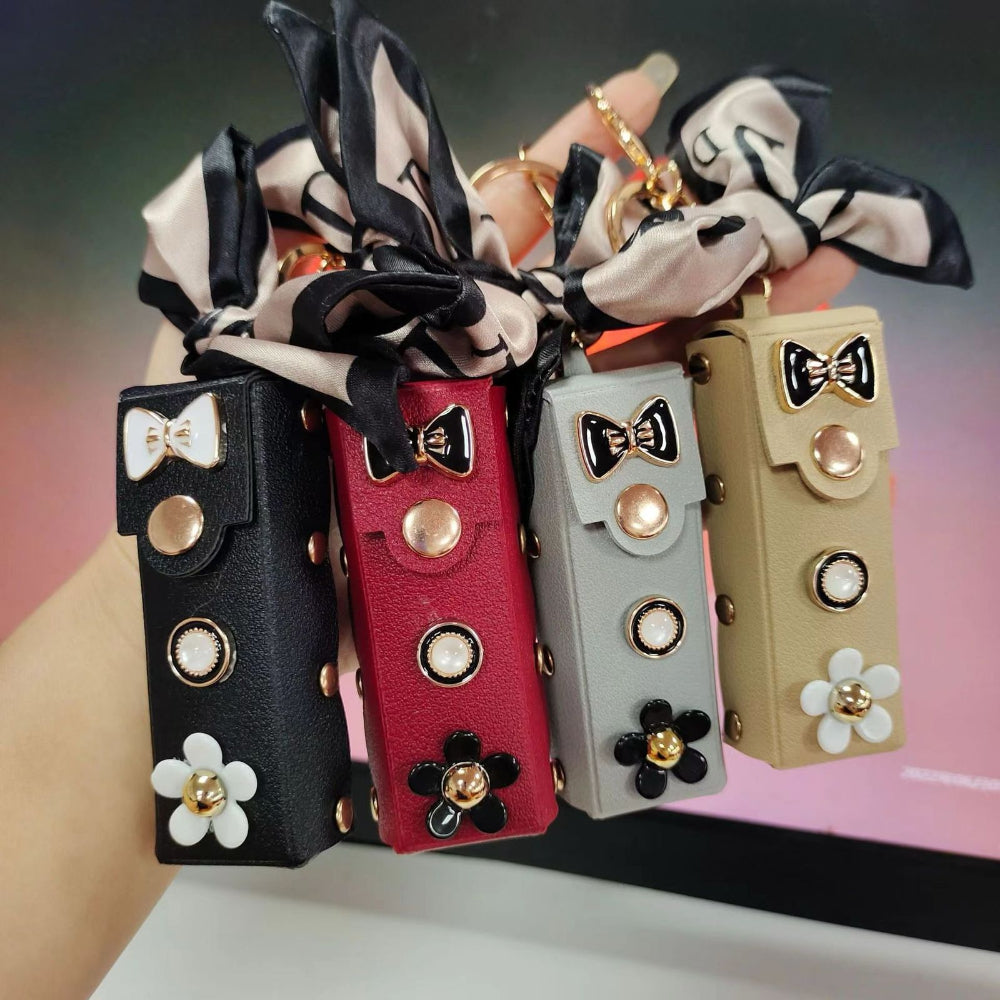 Colorful lipstick-shaped keychains