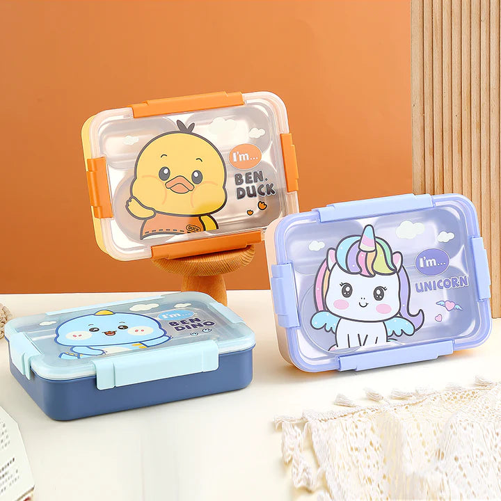 Cute Duckling Printed Lunch Box. - TinyBo