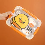 Load image into Gallery viewer, Cute Duckling Printed  Lunch Box.
