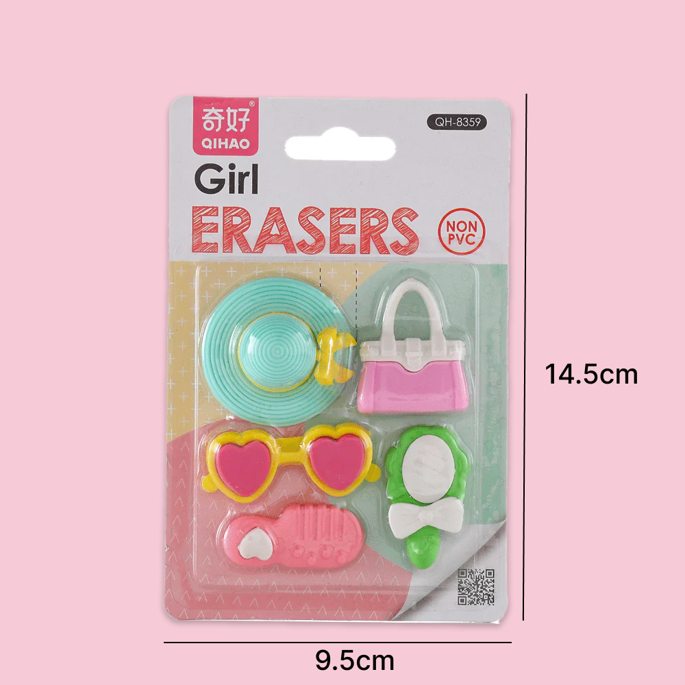 Premium eraser set girls eraser set. - TinyBo